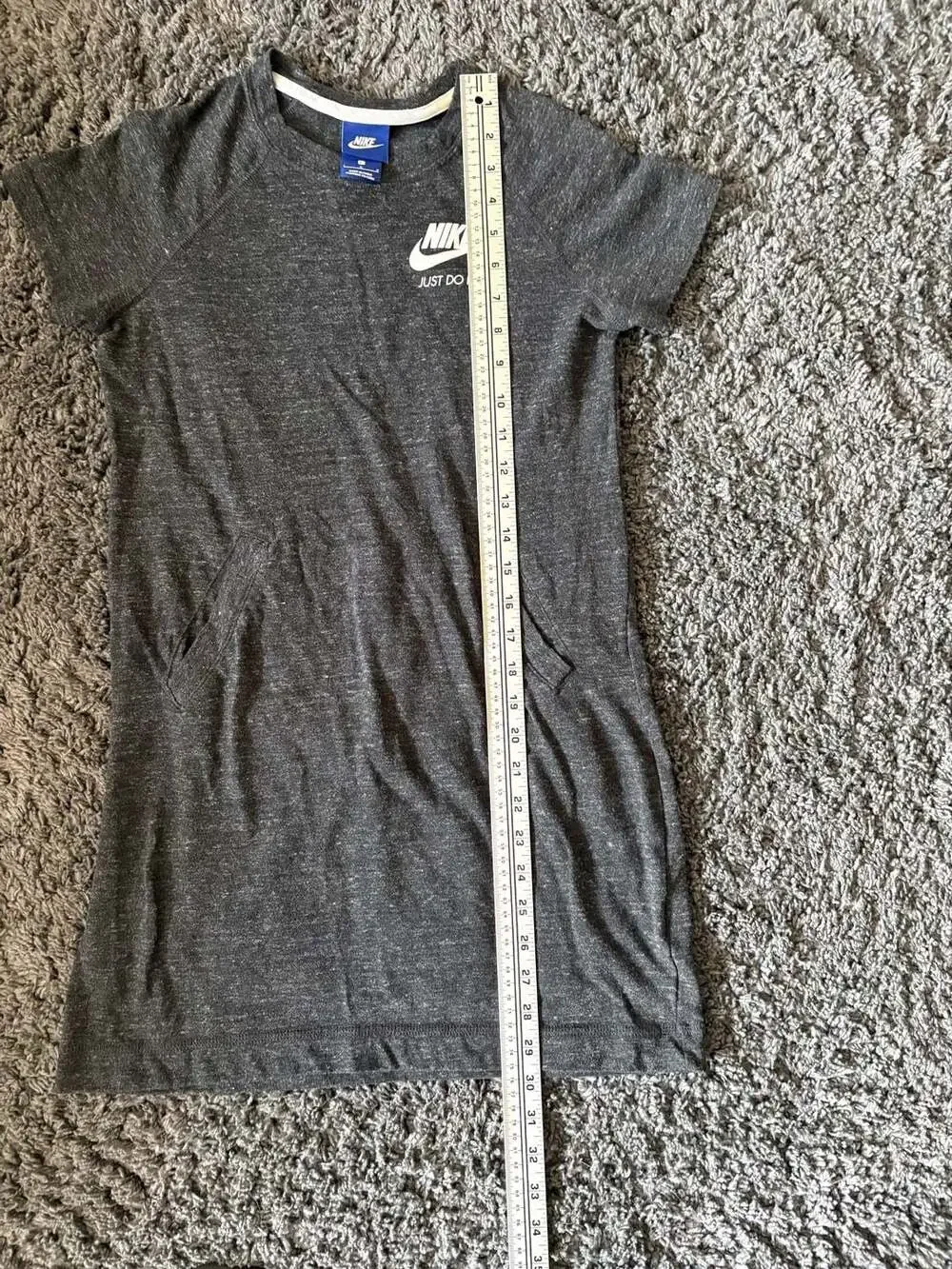 Nike Gym Vintage Short Sleeve Crew Neck Dress with Pockets